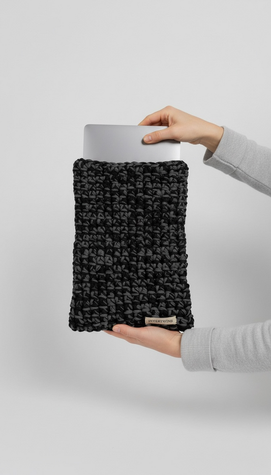 Black & Grey Two-Tone Laptop Sleeve