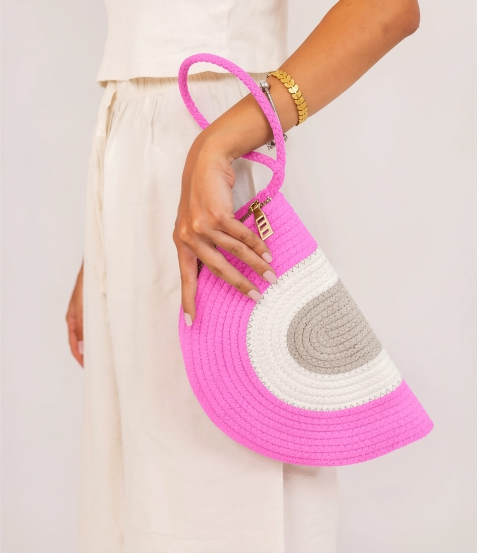 Intertwine Arc Clutch-Summer Blush