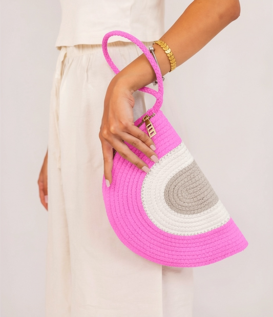Intertwine Arc Clutch-Summer Blush